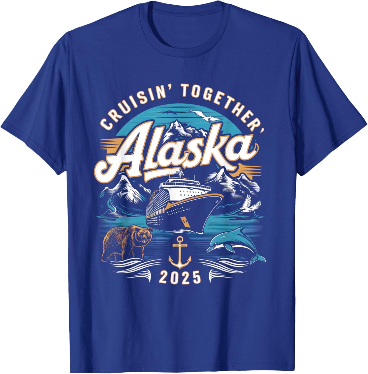 Matching Family Men Women Kids Girl Boy Alaska Cruise 2025 T-Shirt - T-Shirt | Royal
