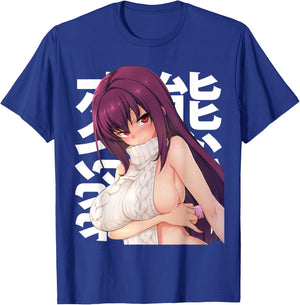 Japanese Beautiful Kawaii Anime Lewd Waifu Otaku Manga T-Shirt - T-Shirt | Royal