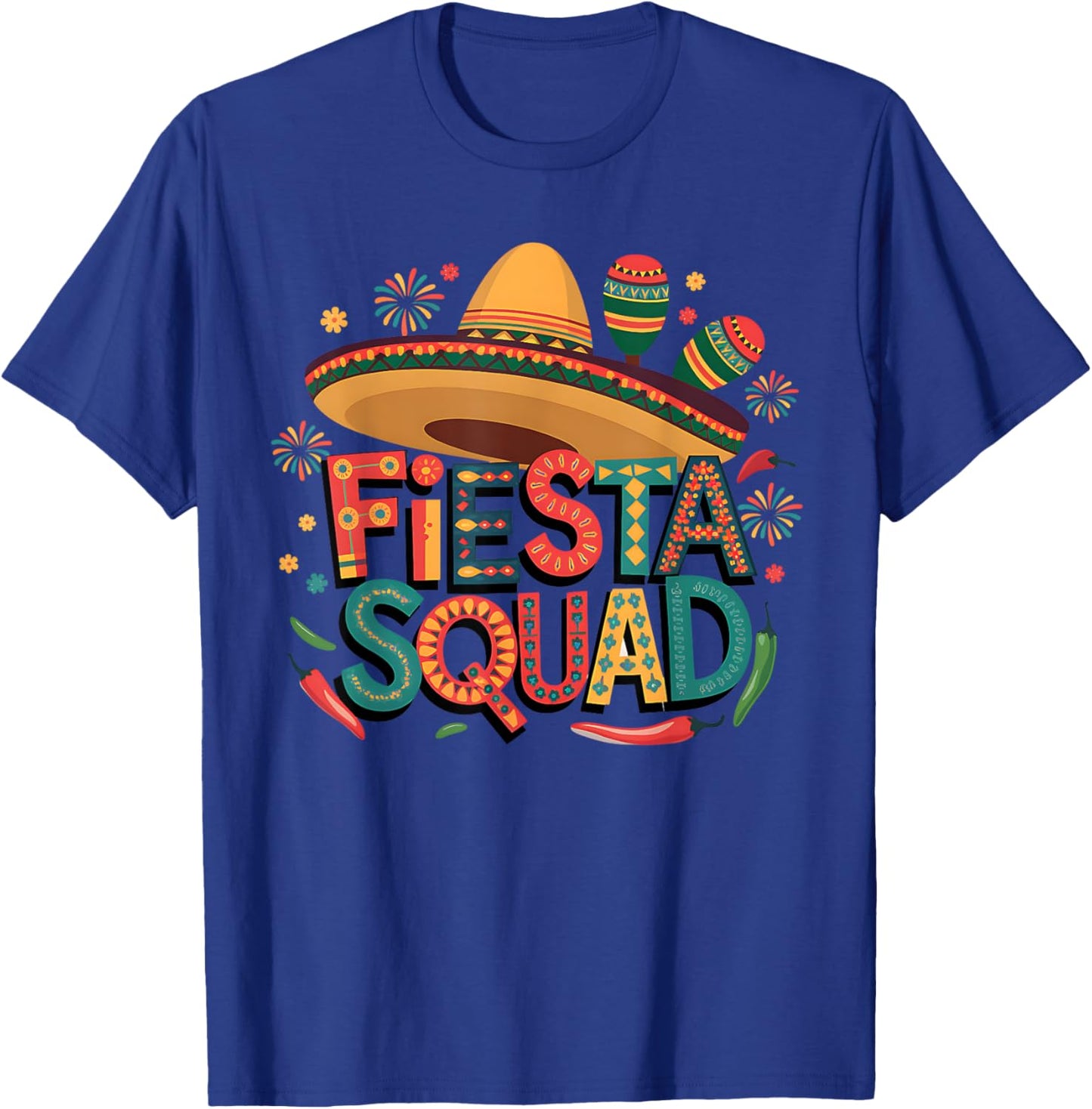 Fiesta Squad Cinco De Mayo Mexican Fiesta Women Kids T-Shirt - T-Shirt | Royal