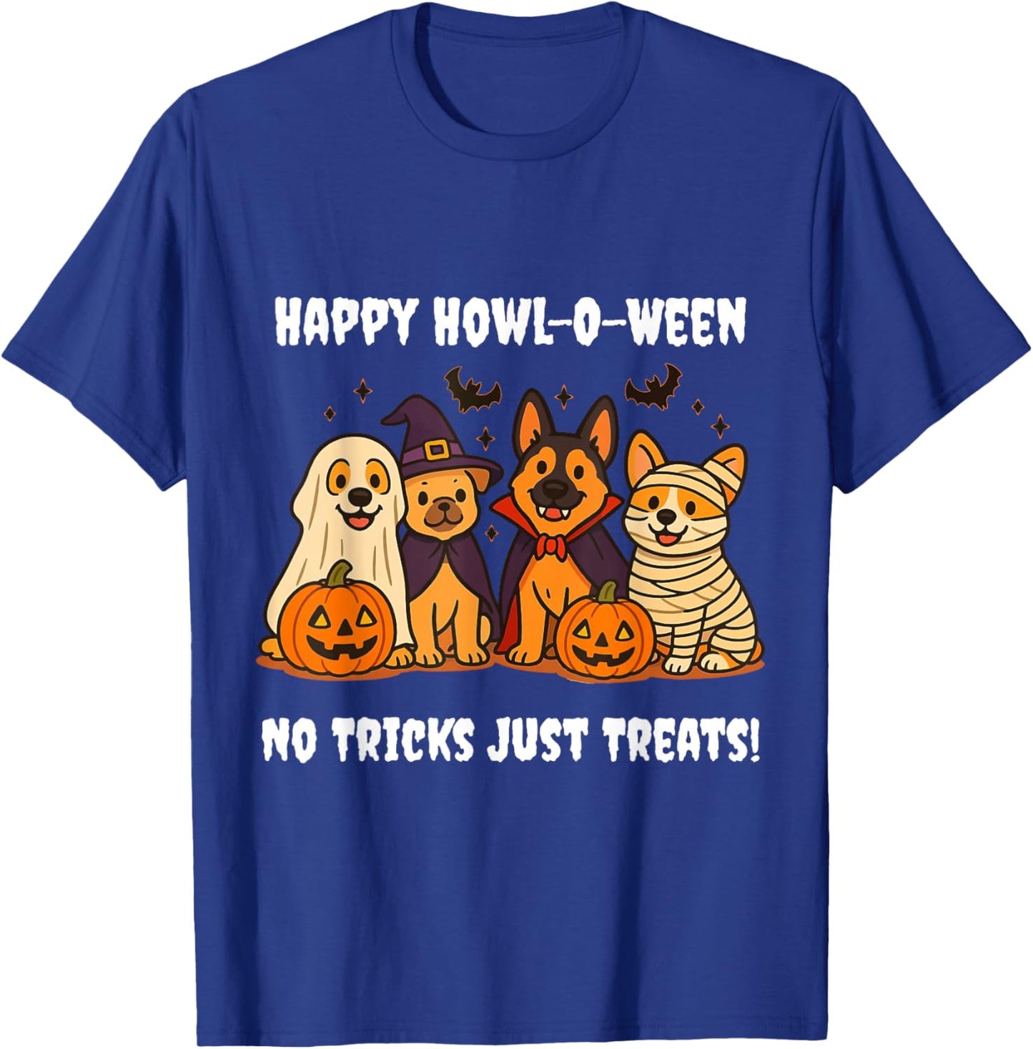 Spooky Dog Squad Ghost Retriever Witch Frenchie Dracula T-Shirt - T-Shirt | Royal