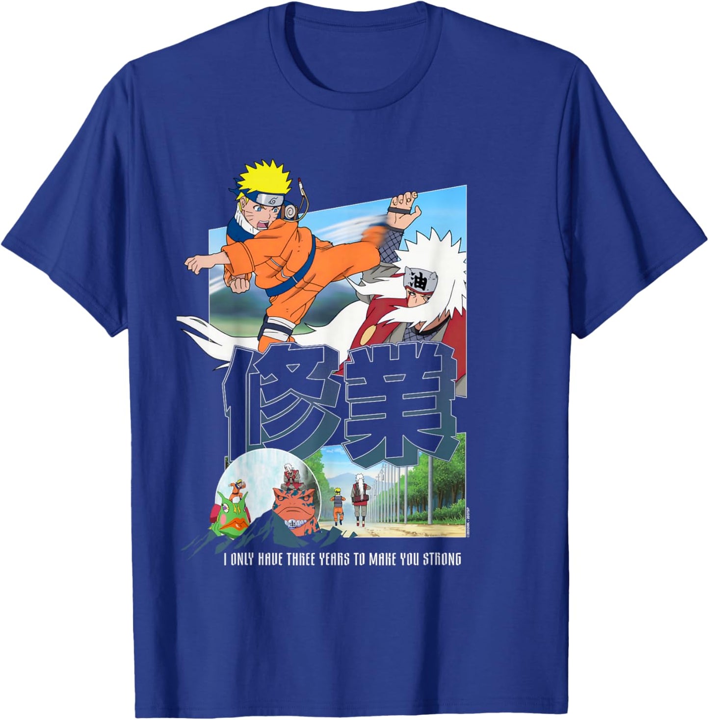 Naruto Shippuden Training with Jiraiya Make You Strong Anime T-Shirt - T-Shirt | Royal