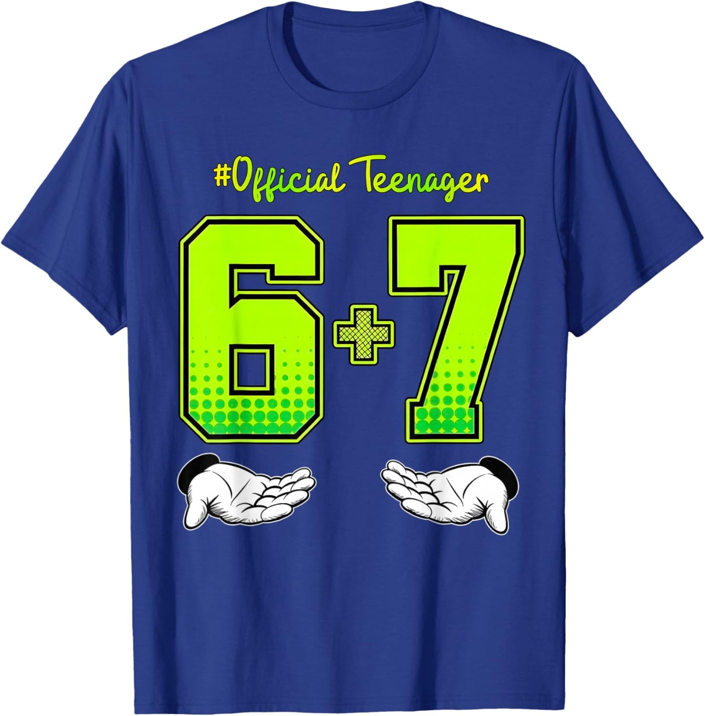 13th Birthday Shirt Funny Meme 6 7 Birthday 13 for Teen Boys T-Shirt - T-Shirt | Royal