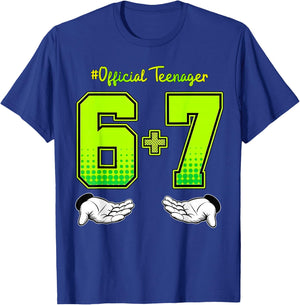 13th Birthday Shirt Funny Meme 6 7 Birthday 13 for Teen Boys T-Shirt - T-Shirt | Royal