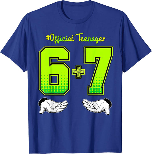 13th Birthday Shirt Funny Meme 6 7 Birthday 13 for Teen Boys T-Shirt - T-Shirt | Royal