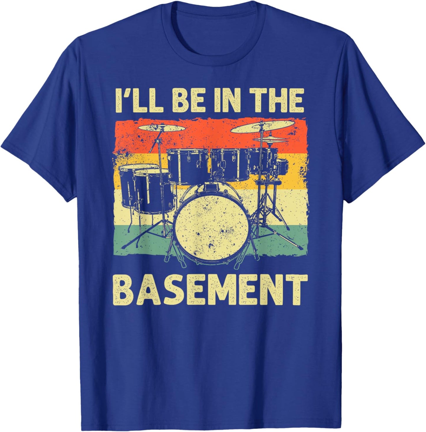 Funny Drumming Art Women Drumline Drum Set Drummer T-Shirt - T-Shirt | Royal
