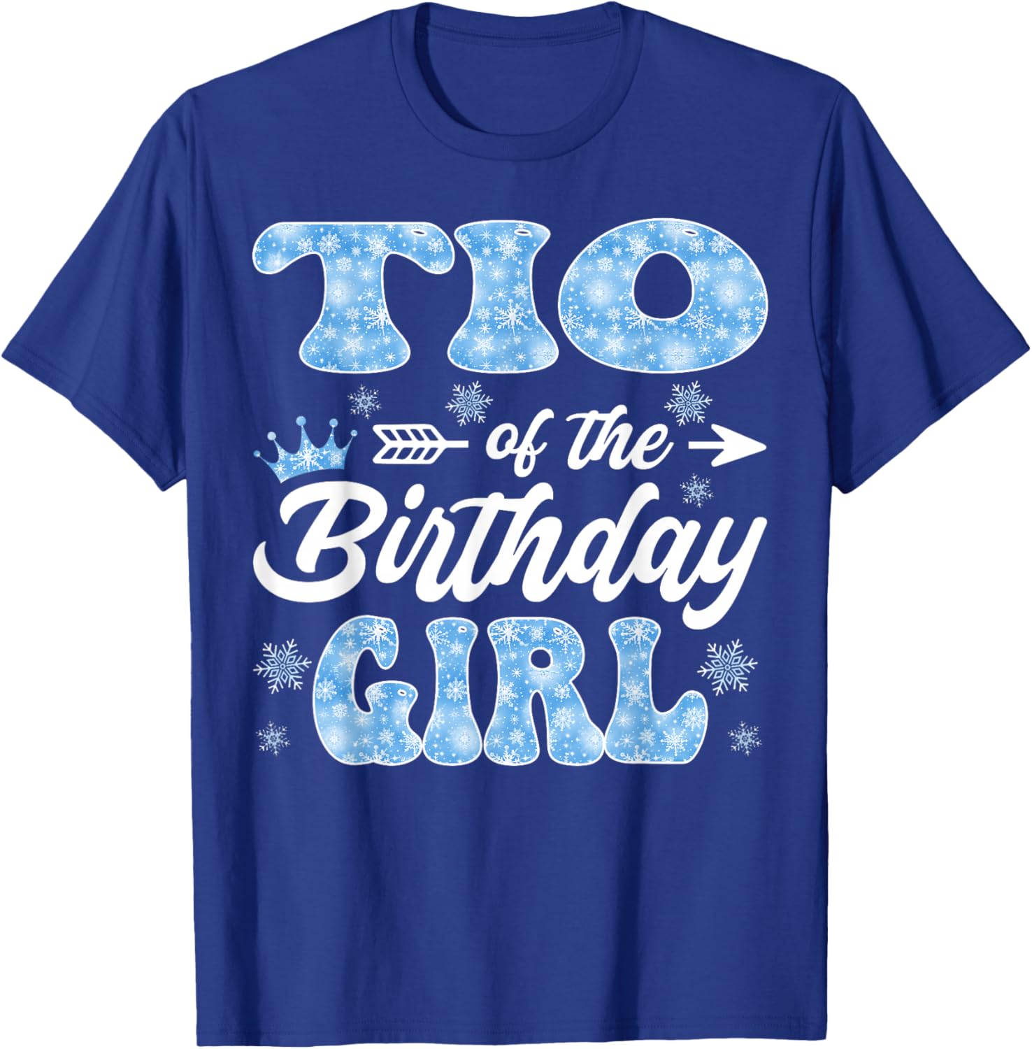 TIO of The Birthday Girl Snowflakes Winter Christmas T-Shirt - T-Shirt | Royal