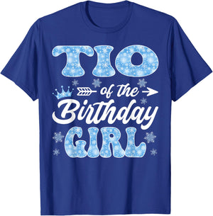 TIO of The Birthday Girl Snowflakes Winter Christmas T-Shirt - T-Shirt | Royal