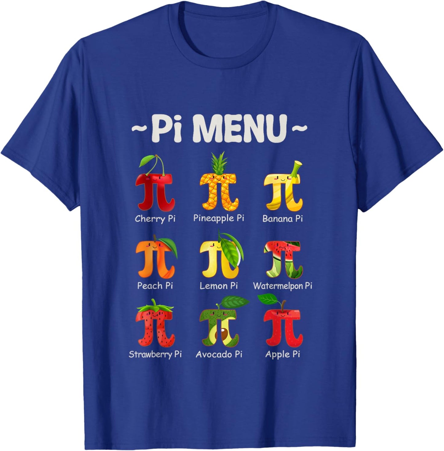 Pie Menu Math Teacher PI Symbol Funny Pi Day Pi 3.14 Pie Pun T-Shirt - T-Shirt | Royal