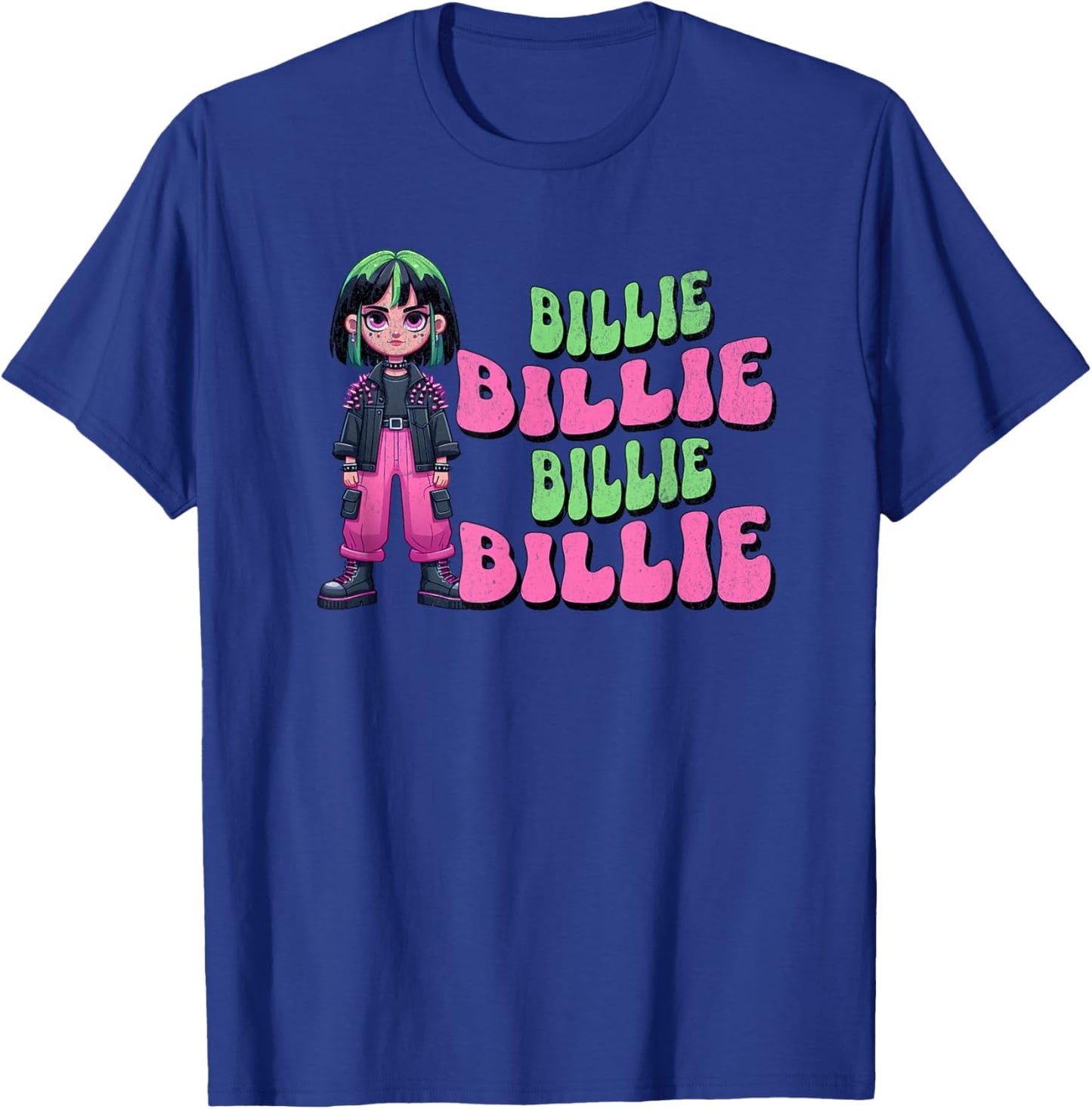Retro Billie First Name Proud Personalized Vintage Punk T T-Shirt - T-Shirt | Royal