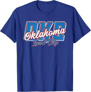 Vintage OKC Distressed Oklahoma Loud City Retro T-Shirt - T-Shirt | Royal