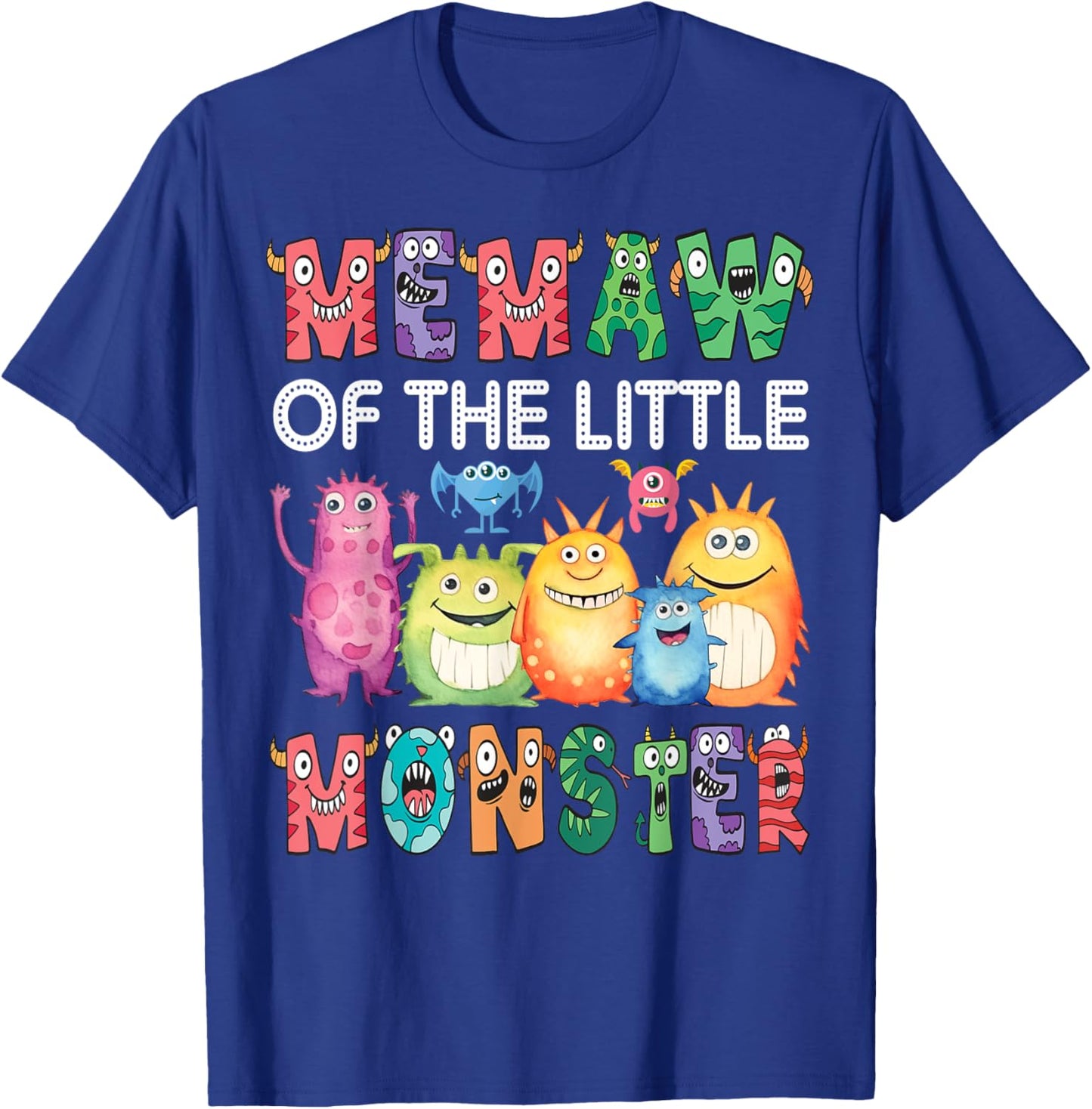 Memaw Of The Little Monster Kids 1St Birthday Party T-Shirt - T-Shirt | Royal