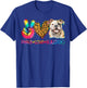 Peace Love Bulldog Tie Dye Dog Lover T-Shirt - T-Shirt | Royal