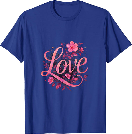 Love - Inspirational Art T-Shirt - T-Shirt | Royal