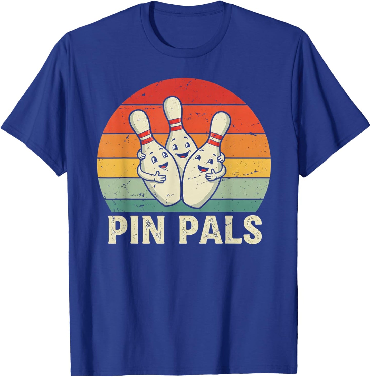 Pin Pals Funny Bowling T-Shirt - T-Shirt | Royal