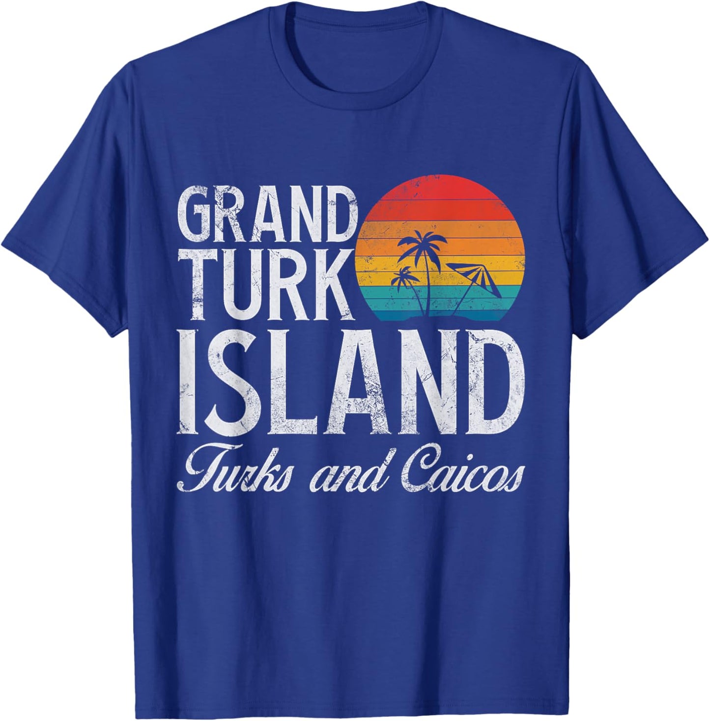 Grand Turk Island Turks And Caicos Beach Vacation Vintage T-Shirt - T-Shirt | Royal