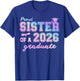 Proud Sister of A 2026 Graduate Senior 2026 Graduation T-Shirt - T-Shirt | Royal