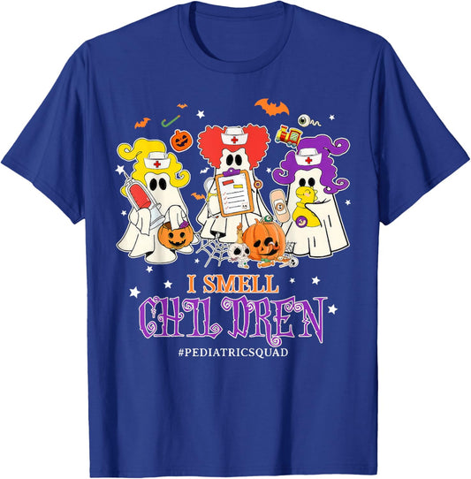 I Smell Children Funny Witch Halloween Pediatrics Nurse T-Shirt - T-Shirt | Royal