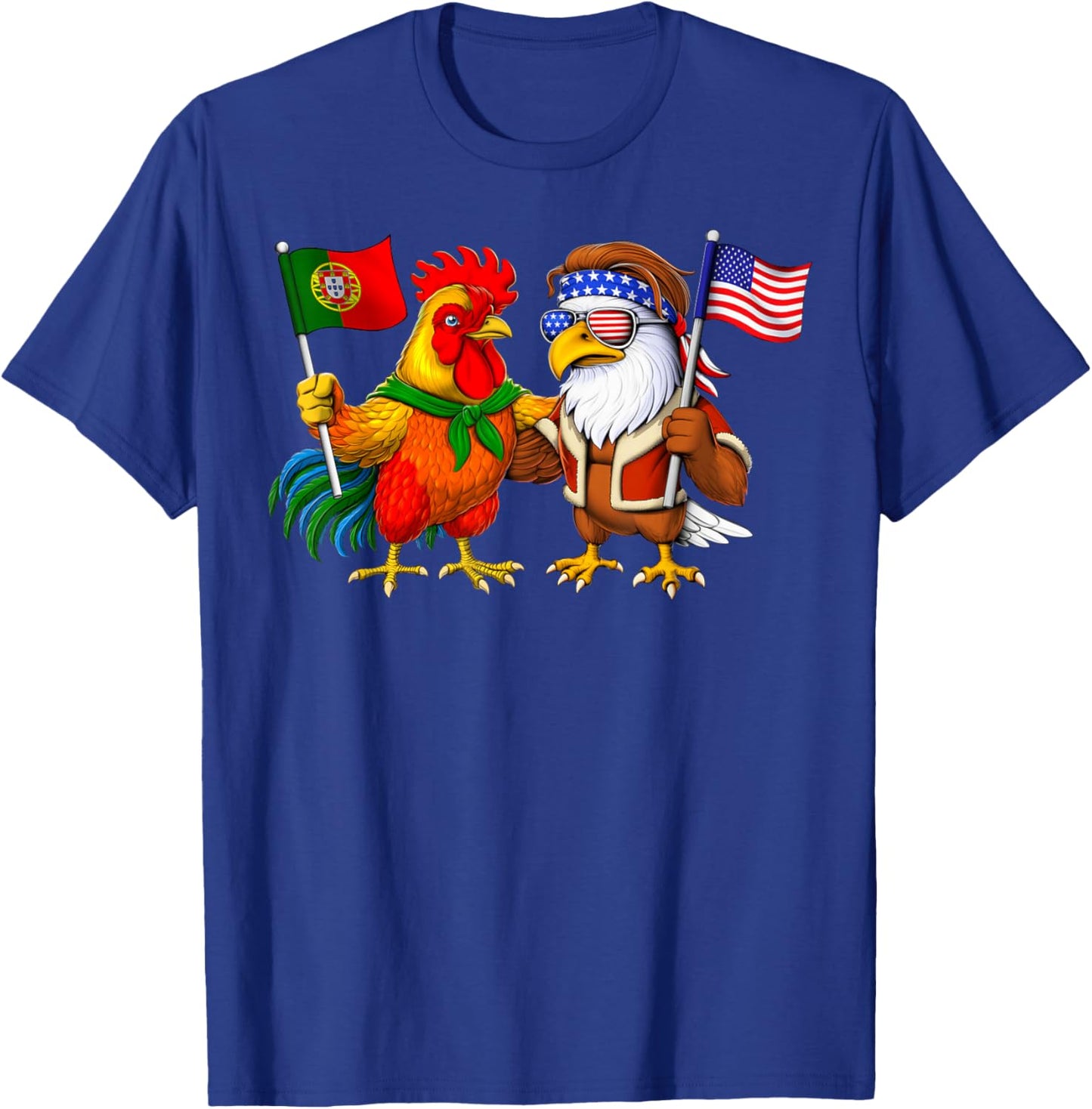 Portugal USA Flag Portuguese Heritage American Roots T-Shirt - T-Shirt | Royal