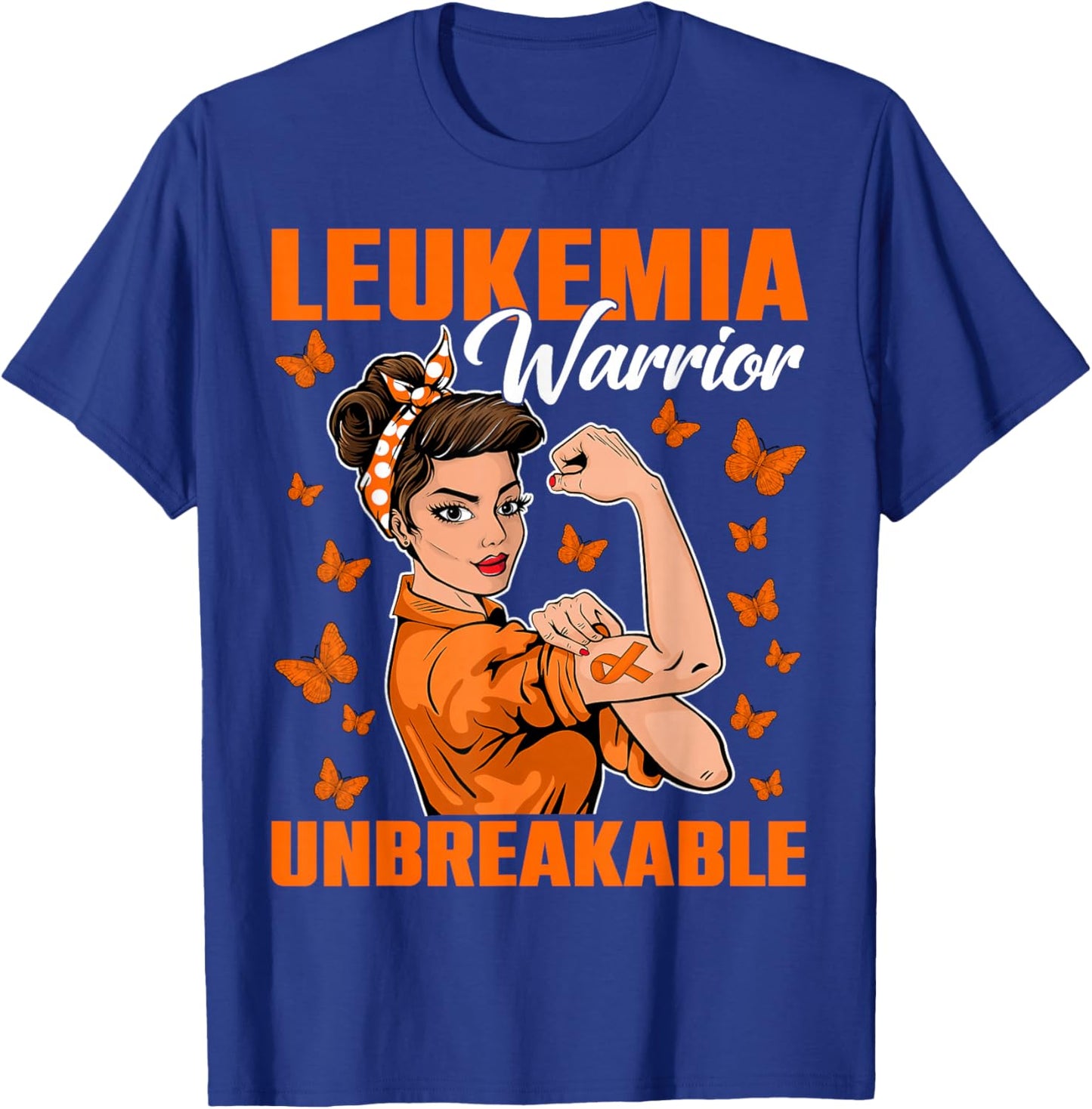 Leukemia Awareness Month Warrior Unbreakable Women Girls T-Shirt - T-Shirt | Royal