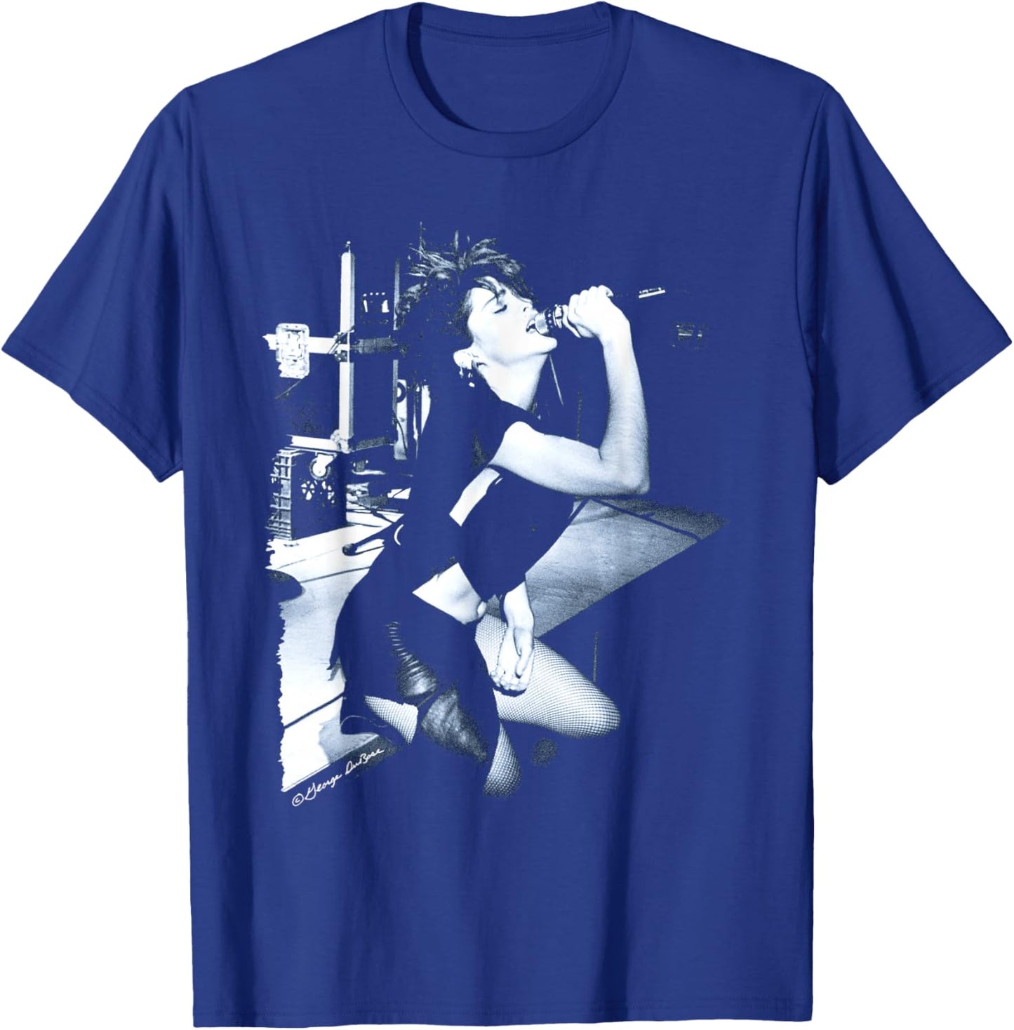 Madonna Early Live Performance B&W Photo By George DuBose T-Shirt - T-Shirt | Royal
