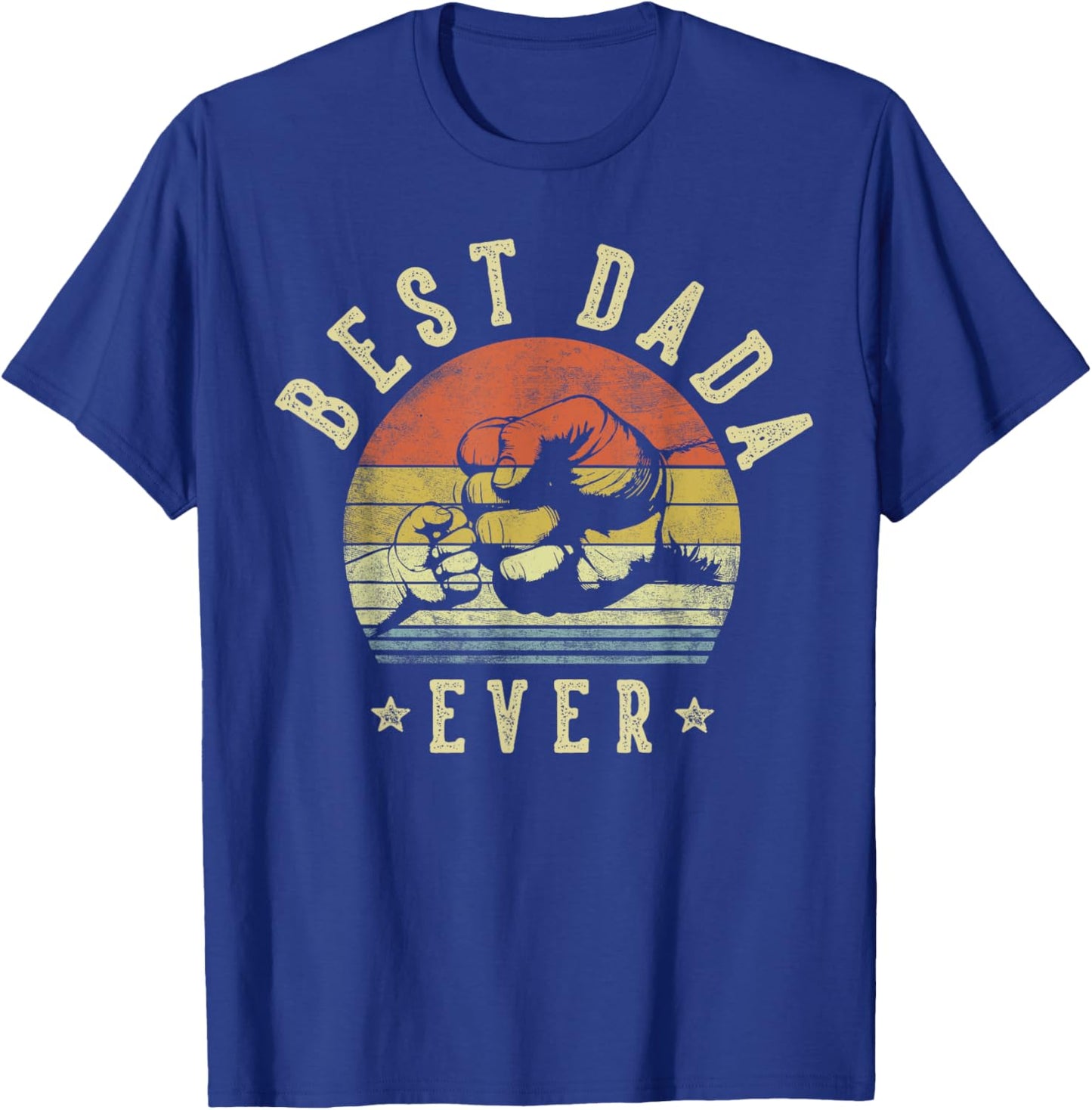 Best Dada Ever - Retro Fist Bump Vintage Design Dada T-Shirt - T-Shirt | Royal