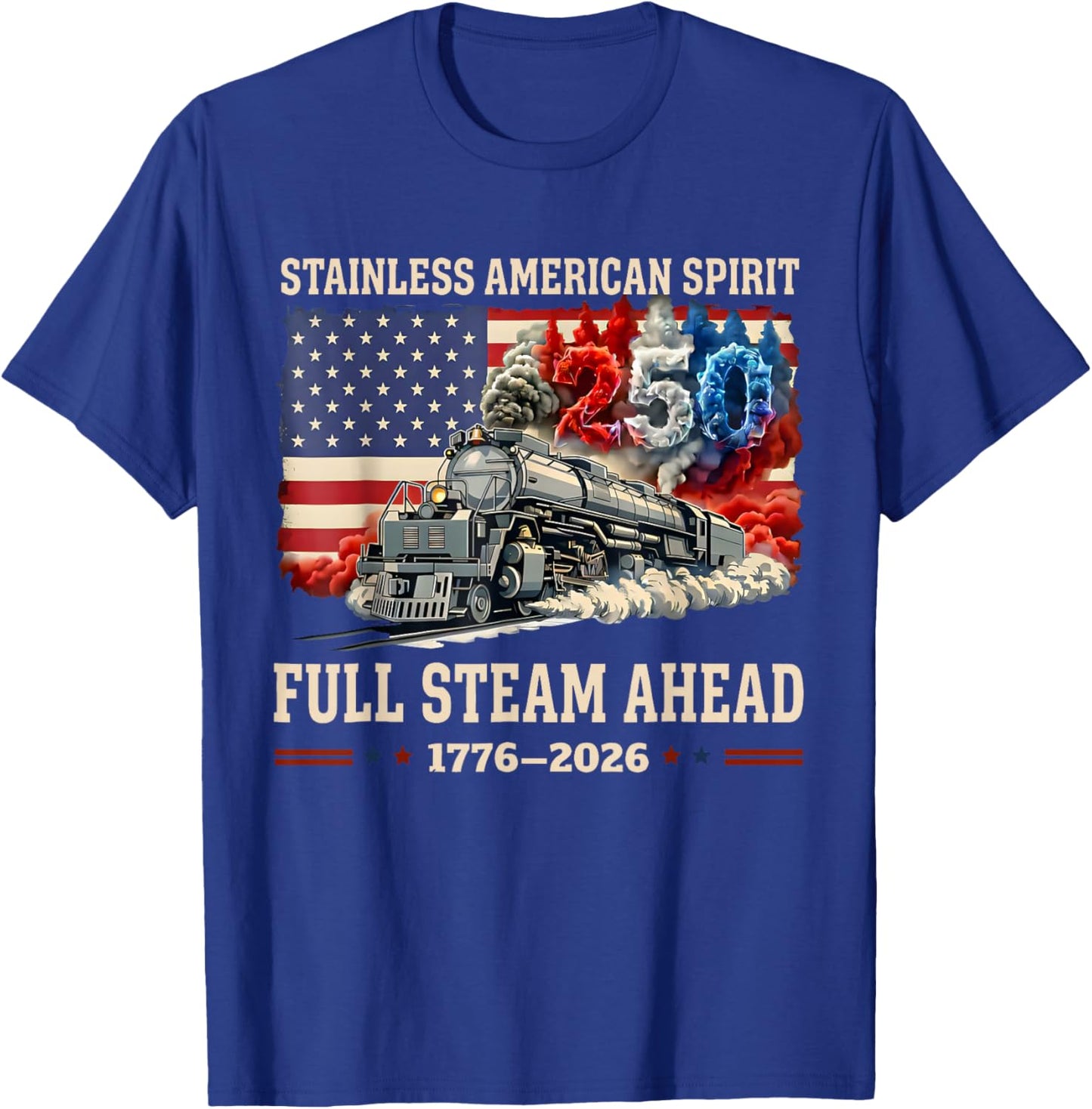 Big Boy 4014 Vintage 250 Steam Locomotive Railroad Train T-Shirt - T-Shirt | Royal