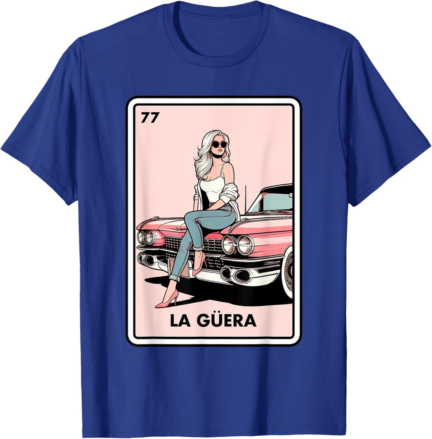 Mexican Chicana Chingona Girls La Guera Mexican Bingo Card T-Shirt - T-Shirt | Royal