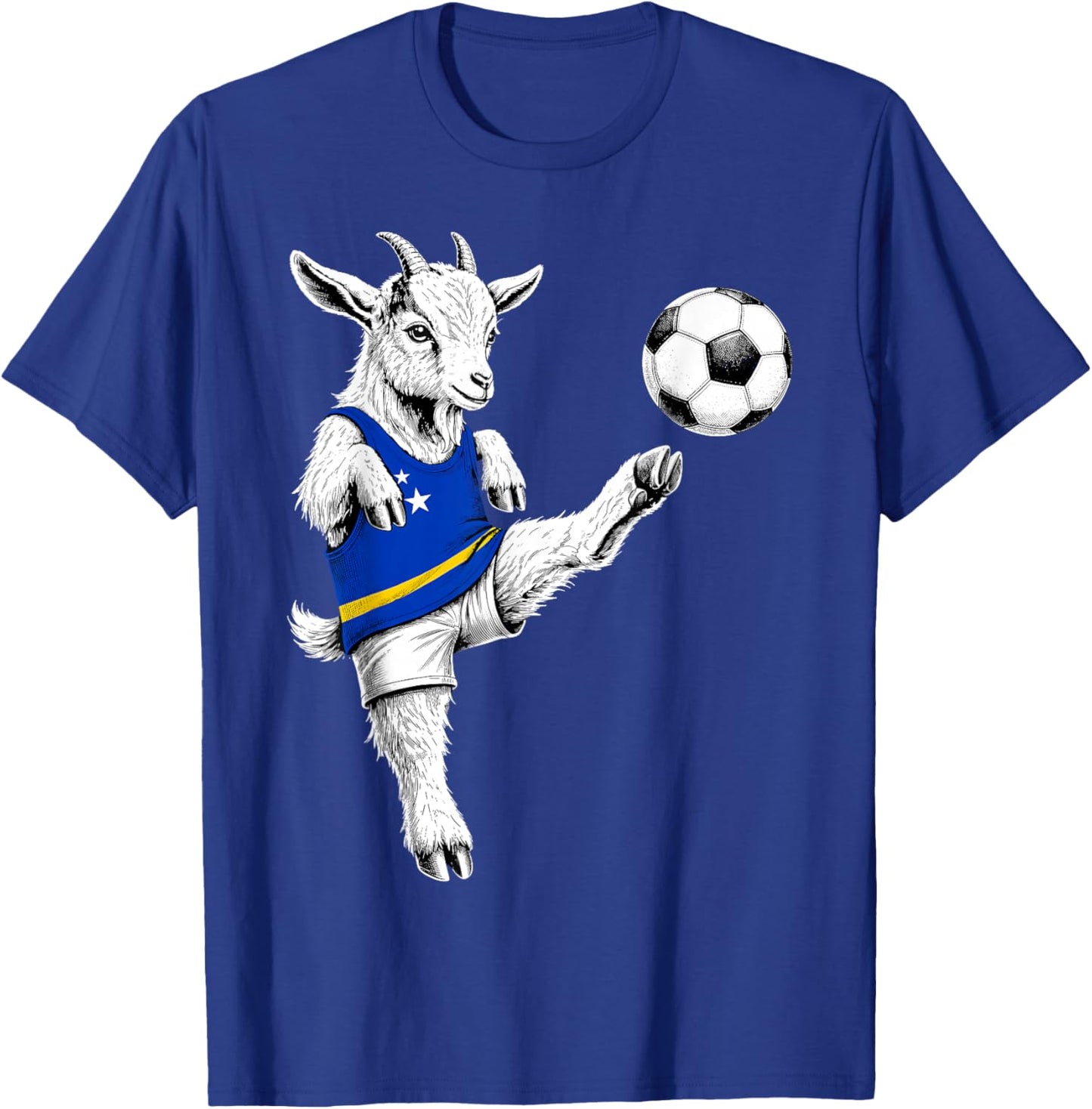 Curacaoan Football Player Curaçao Lustiger Fußball T-Shirt - T-Shirt | Royal