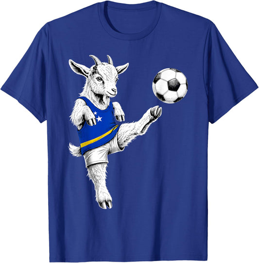 Curacaoan Football Player Curaçao Lustiger Fußball T-Shirt - T-Shirt | Royal