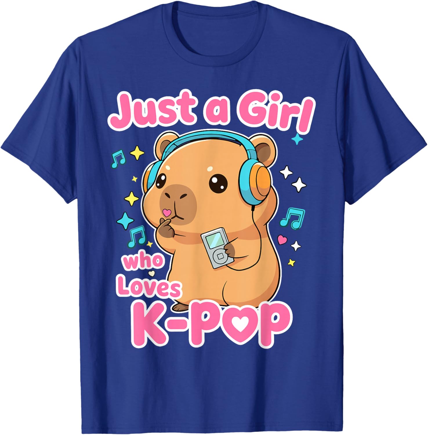 Just A Girl Who Loves K-Pop Cute Capybara T-Shirt - T-Shirt | Royal