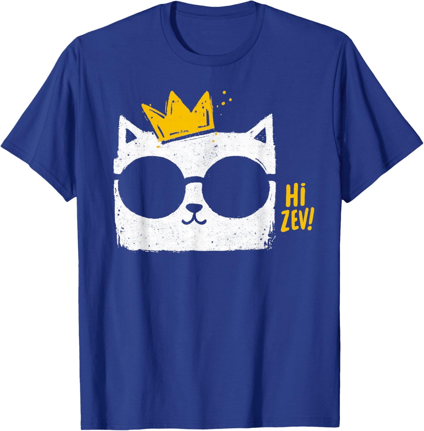 Hi Zev Funny Princess Cat Meme Cute Cat T-Shirt - T-Shirt | Royal