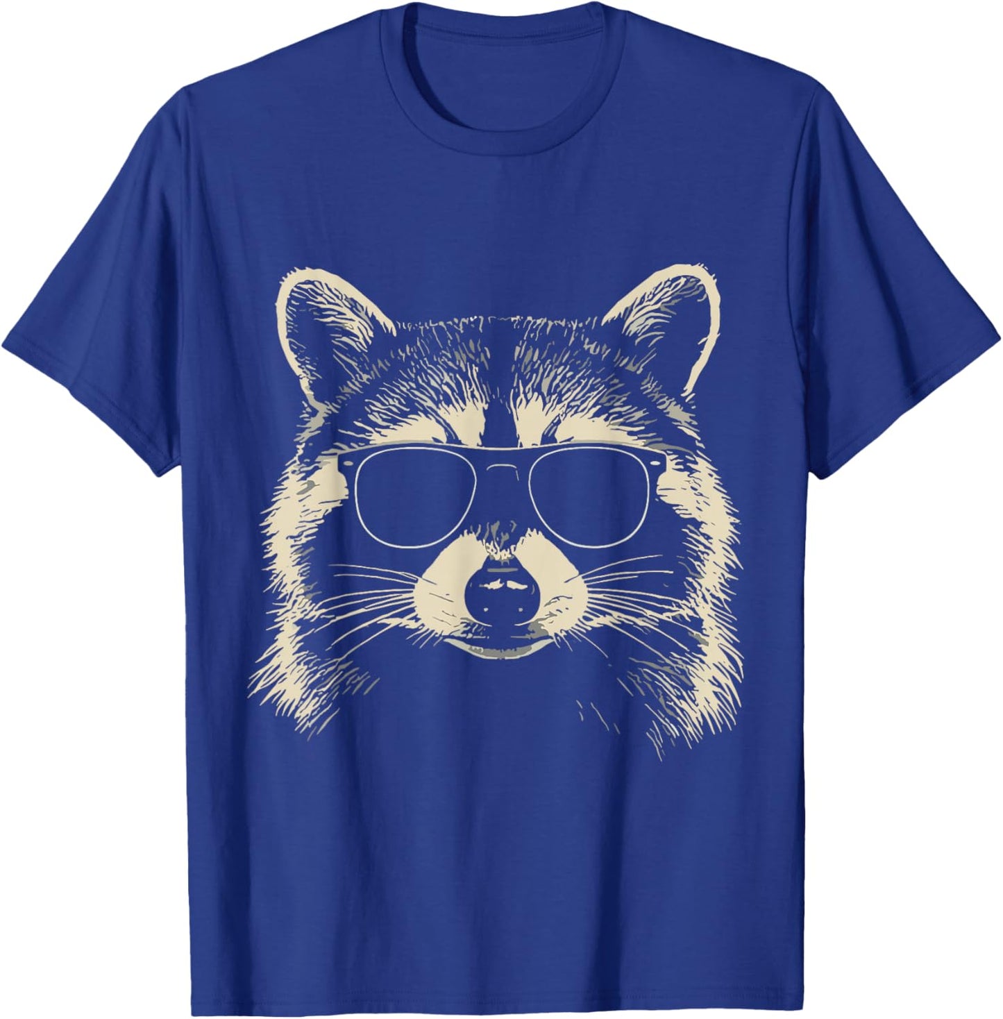 Raccoon Wearing Sunglasses Graphic Raccoon Shirt Men Women T-Shirt - T-Shirt | Royal