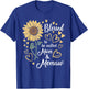 Blessed To Be Called Mom & Memaw Sunflower T-Shirt - T-Shirt | Royal