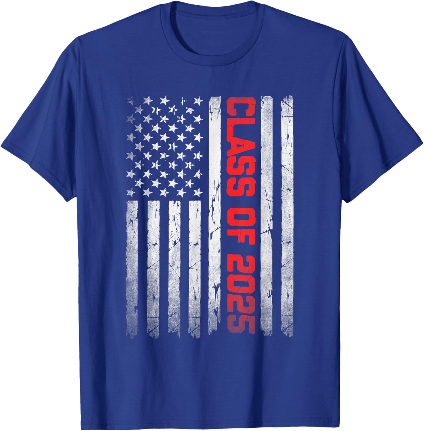 Class of 2025 Flag USA Senior 2025 Graduation 25 Boys T-Shirt - T-Shirt | Royal