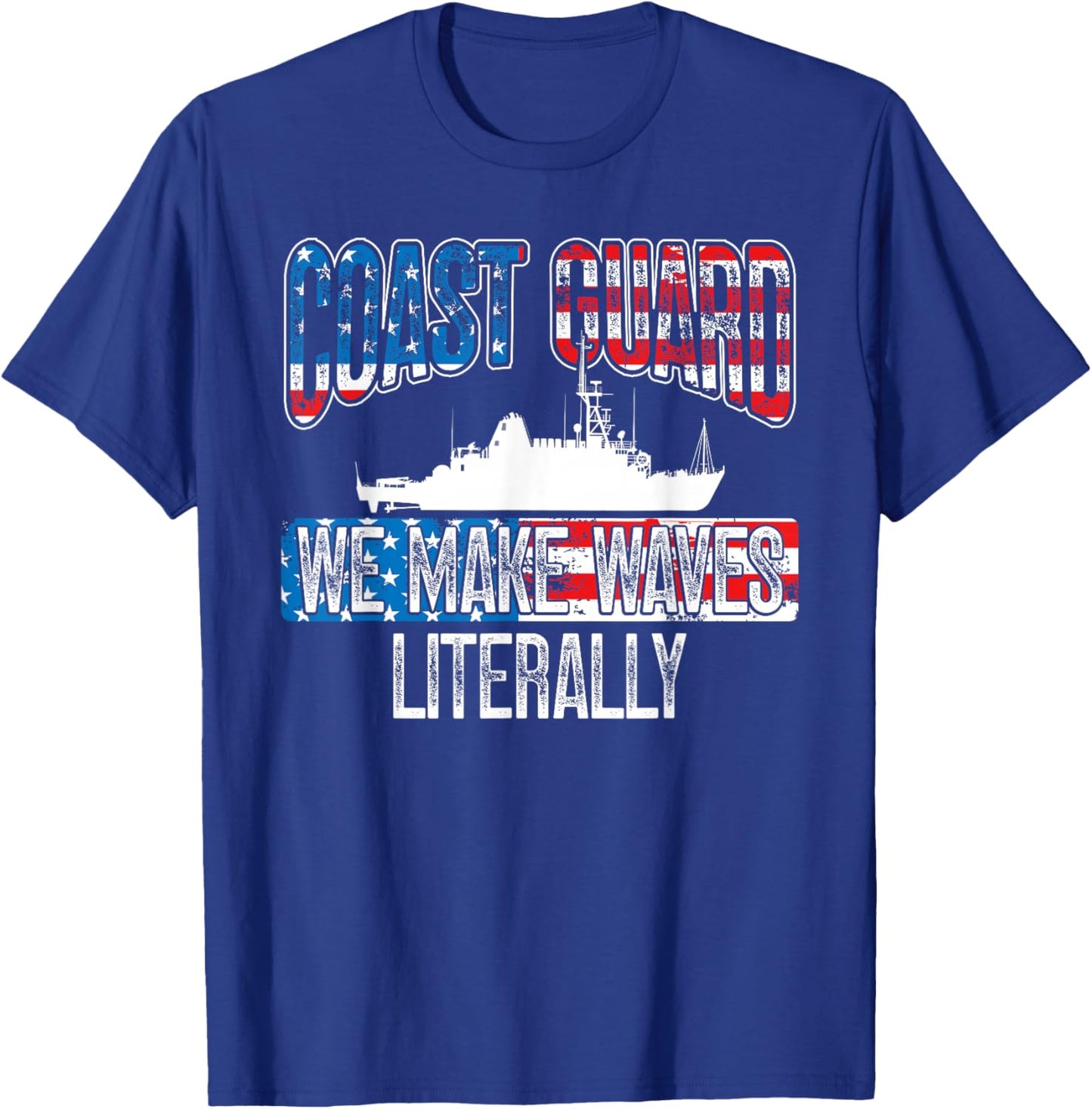 Semper Paratus Long Blue Line US Coast Guard Dad Mom T-Shirt - T-Shirt | Royal
