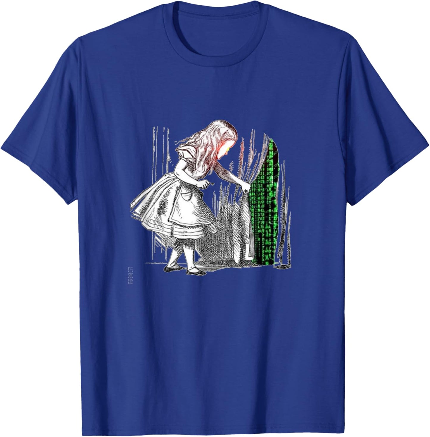 Bitcoin Girl Woman Child Matrix Laser Eyes T-Shirt - T-Shirt | Royal