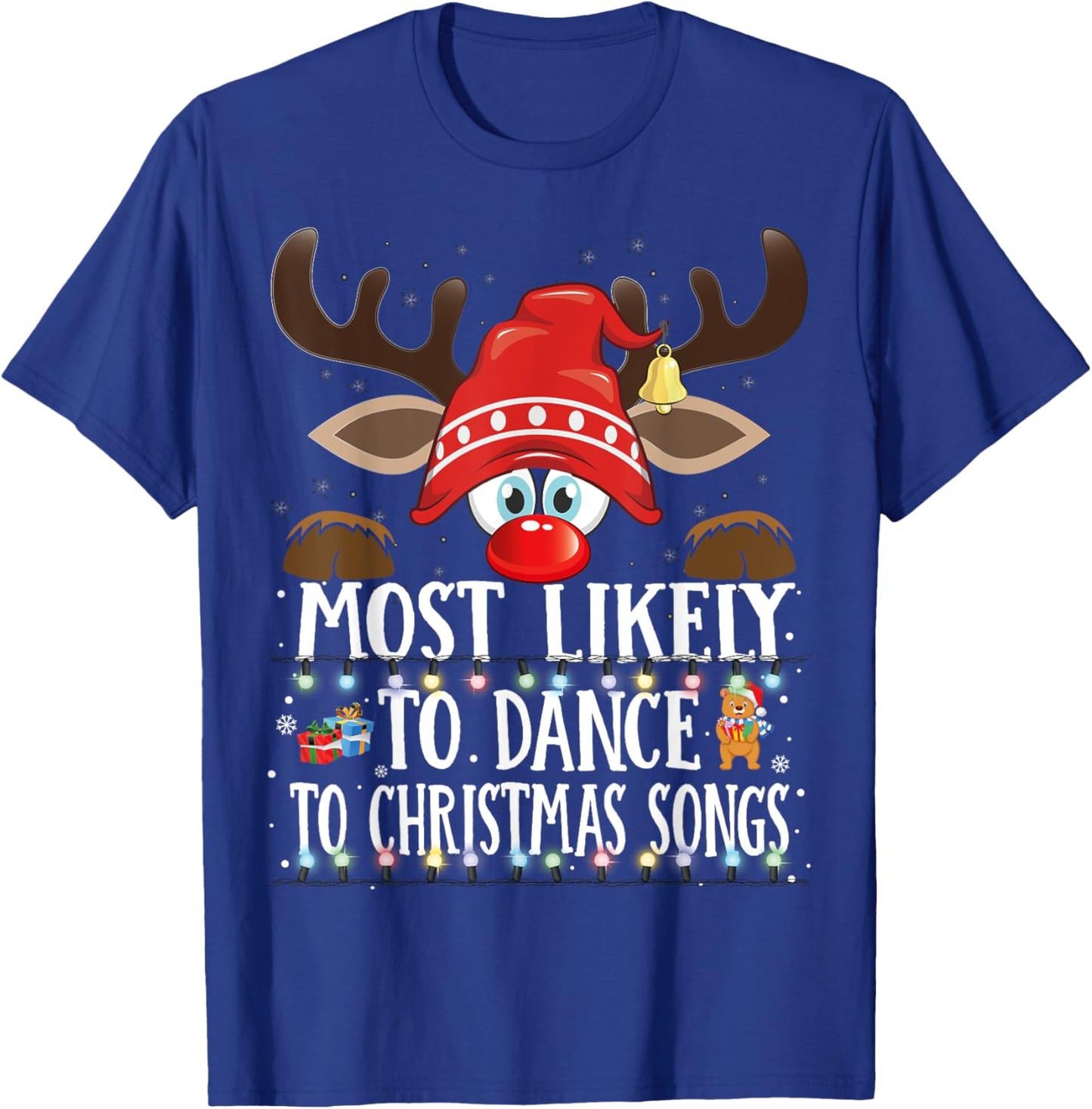 Christmas Matching Most Likely To Dance To Xmas Songs PJS T-Shirt - T-Shirt | Royal