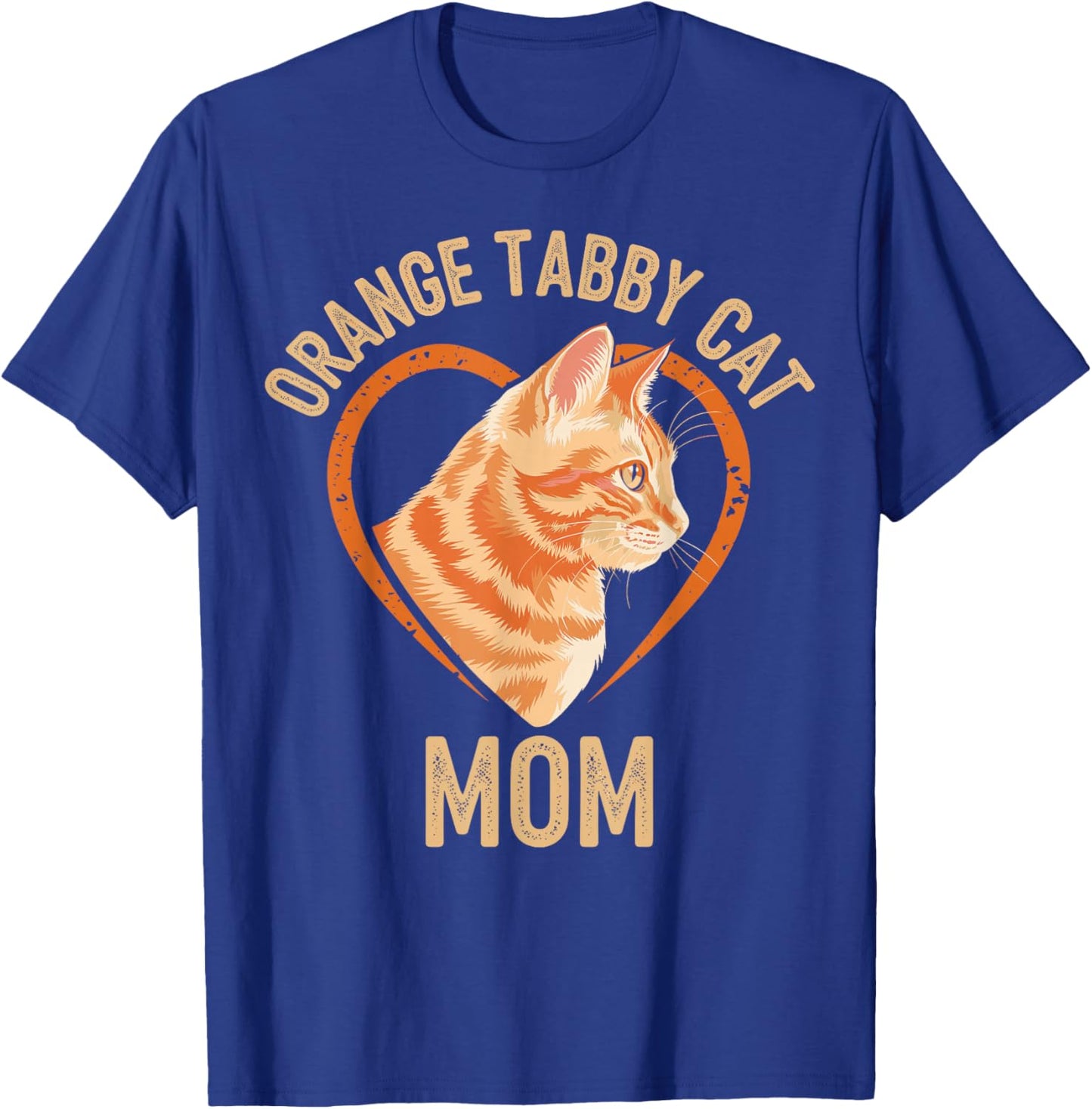 Tabby Cat Orange Cat Mom T-Shirt - T-Shirt | Royal