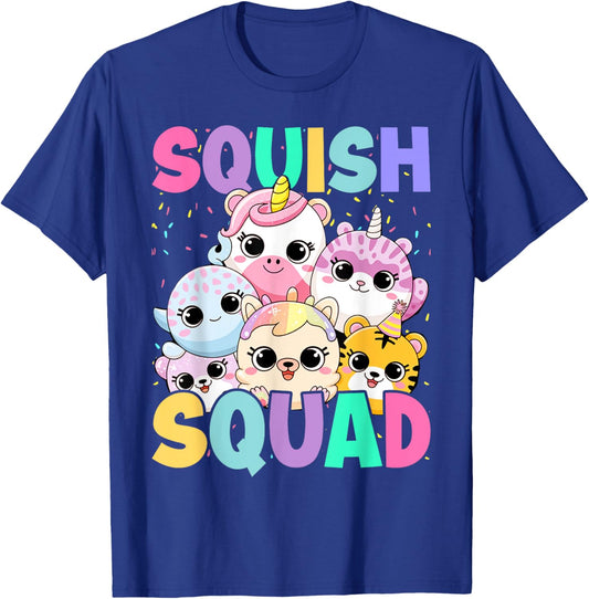 Squish Squad Birthday For Girls Kids Toddlers T-Shirt - T-Shirt | Royal