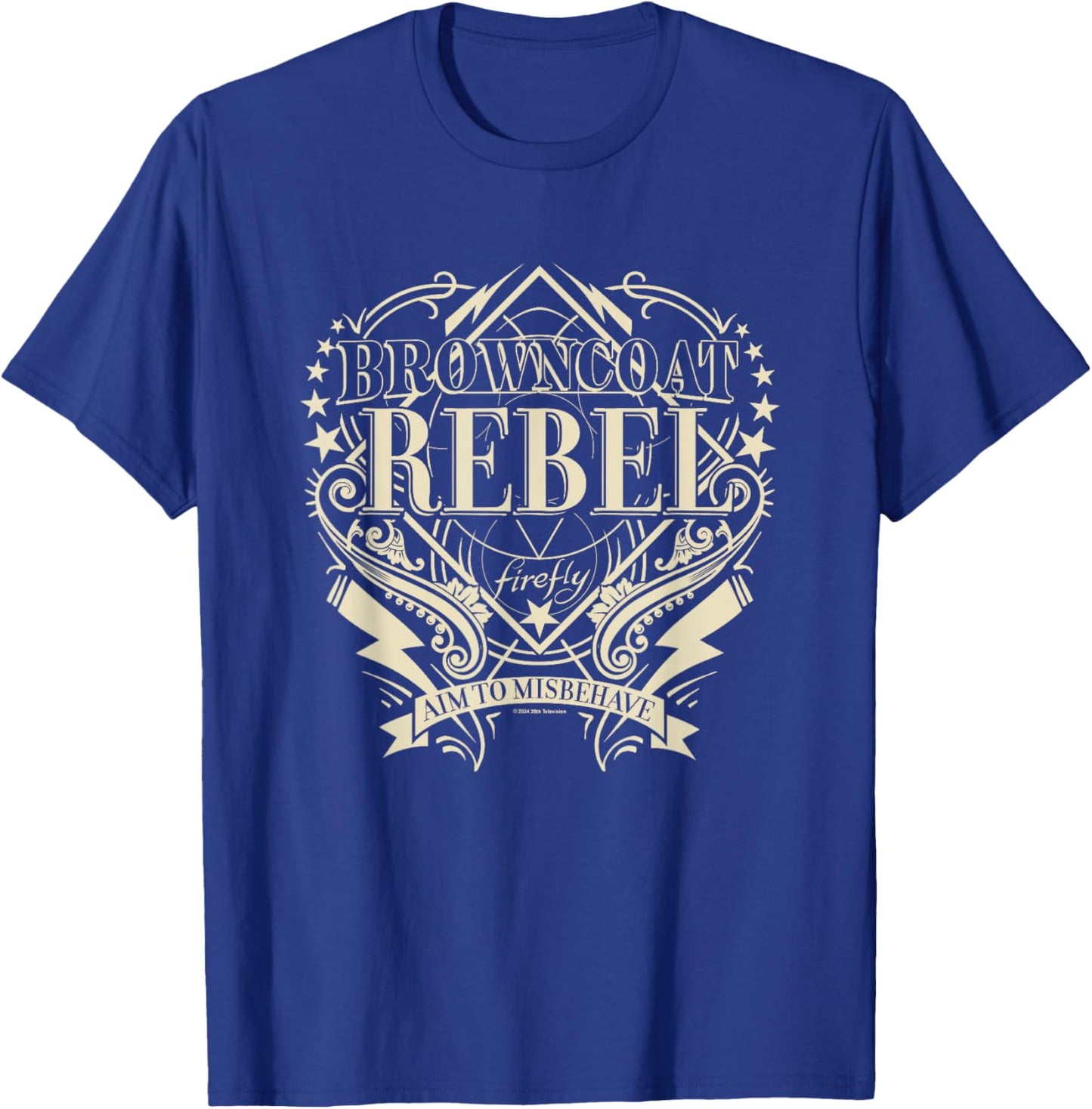 Firefly Browncoat Rebel Aim to Misbehave Big Chest Logo T-Shirt - T-Shirt | Royal