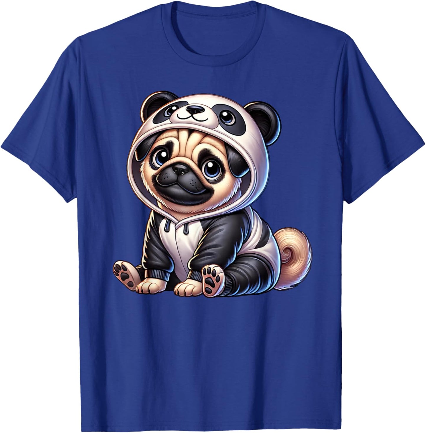 Pug Cartoon Dog Costume Carnival Panda T-Shirt - T-Shirt | Royal