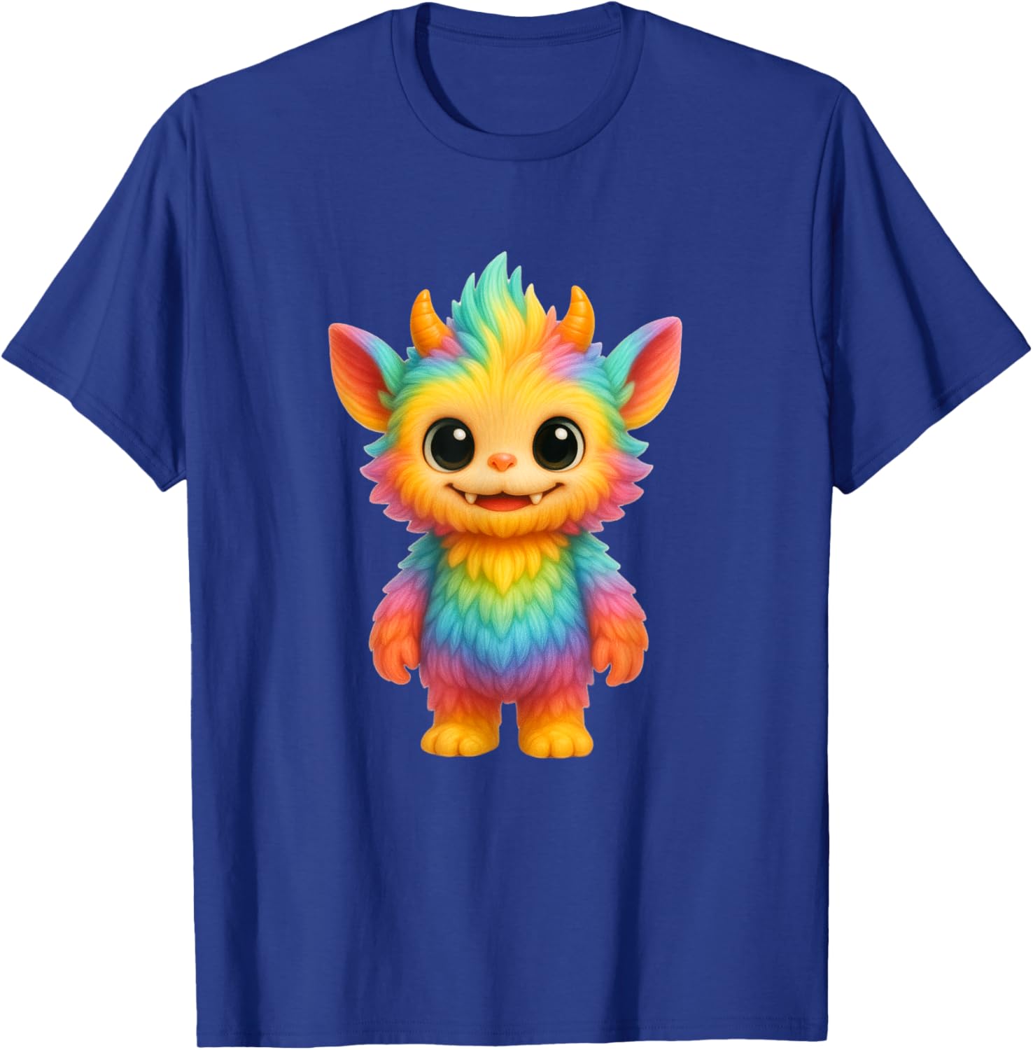 "Zibibi" Rainbow Monster & Apparel Cute Colorful Kawai T-Shirt - T-Shirt | Royal