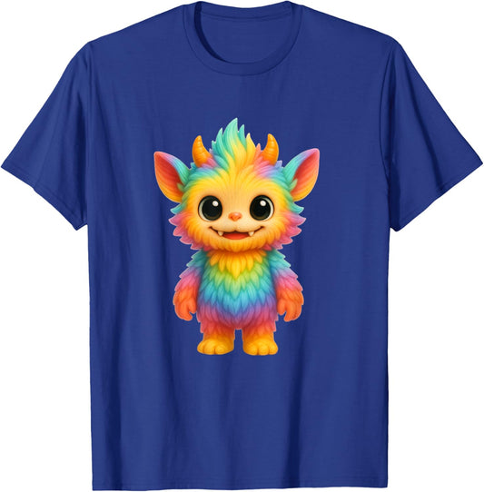 "Zibibi" Rainbow Monster & Apparel Cute Colorful Kawai T-Shirt - T-Shirt | Royal