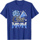 Cheer Mom Blue White Cheerleading Football Fan T-Shirt - T-Shirt | Royal