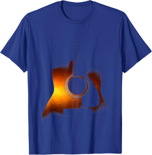 Acoustic Guitar Player Shirt Cool Musician Music Artistic T-Shirt - T-Shirt | Royal