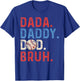 Dada Daddy Dad Bruh Fathers Day Funny Baseball Dad Bruh T-Shirt - T-Shirt | Royal