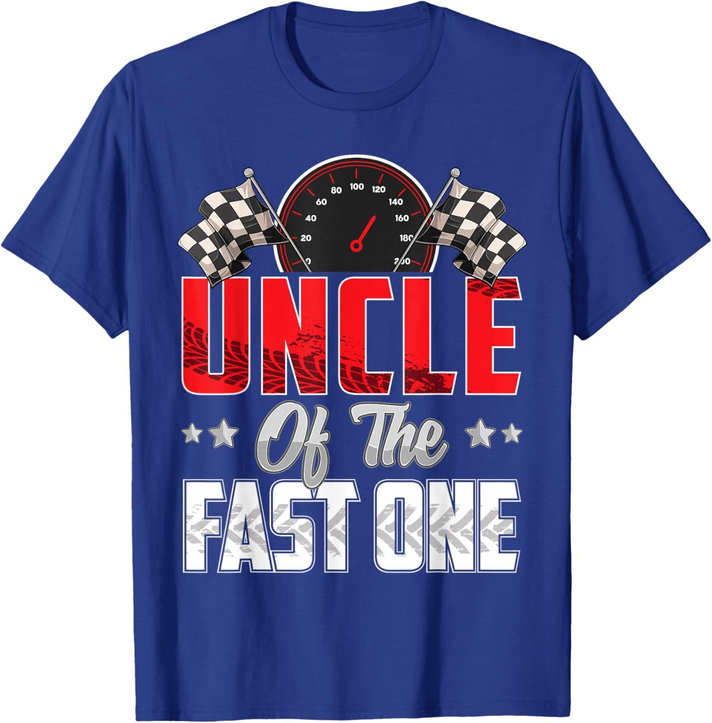 1 year old racing car fast one birthday 1st Family Uncle T-Shirt - T-Shirt | Royal