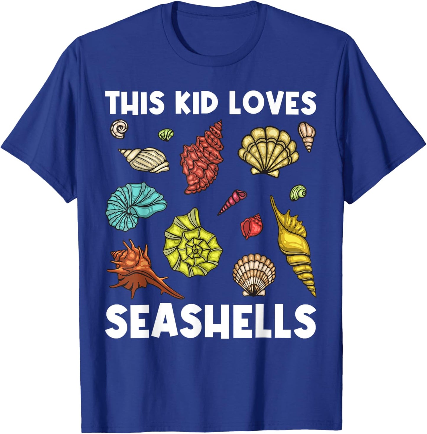 Cute Seashell For Kids Boys Seashell Collector Collecting T-Shirt - T-Shirt | Royal