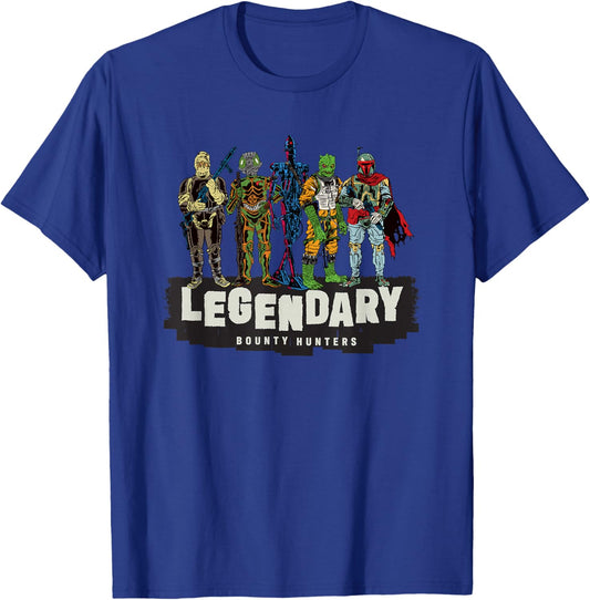 Star Wars Legendary Bounty Hunters Boba Fett IG-88 Bossk T-Shirt - T-Shirt | Royal