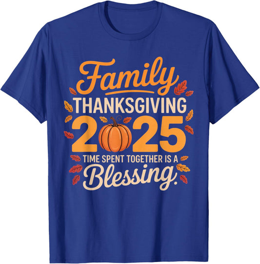 Family Thanksgiving 2025 Thanksgiving Crew Matching Group T-Shirt - T-Shirt | Royal